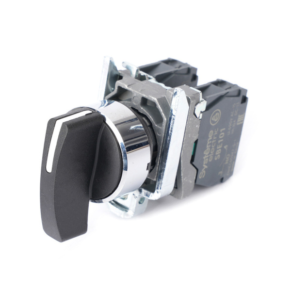 Systeme Electric Переключатель SB4 в сборе модульный 22мм 3 позиции с фиксацией ручка 2НО