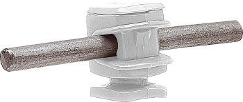 EZETEK Держатель проводника круглого 6-8 мм белый, высота 16 мм, пластик 91007