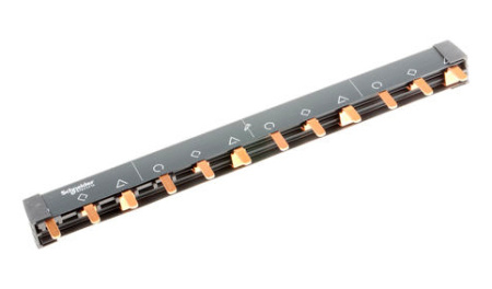 Купить SE Acti 9 Шинка гребенчатая 3P (L1L2L3…) 12 мод.18мм 100А разрезаемая A9XPH312