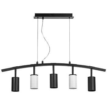 Lightstar LR735373362 Люстра RULLO 5х50W GU10 ЧЕРНЫЙ/БЕЛЫЙ (571735+214437-3+214436-2), шт