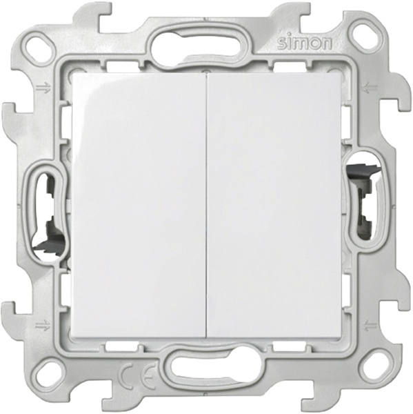 Купить Simon 24 Белый Двухклавишный выключатель Push&Go 2420398-030