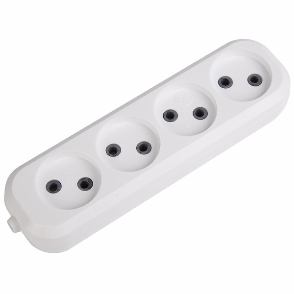 Колодка 4 гнезда без заземления Rexant 11-8715