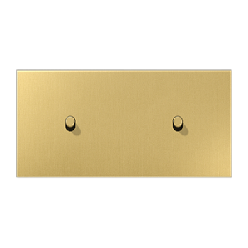 JUNG LS1912 Латунь классик Центральная плата, 2 поста, для горизонтальной установки, тумблеры 1+1,цилиндр; метал. исполнение ME12-200CR25