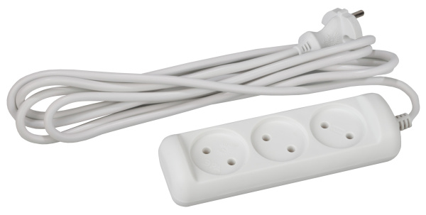 ЭРА U-3-1,5m Удлинитель без зазeмления., 2х0.75мм2, 3гн, 1,5м Б0019250