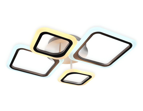 Купить Ambrella Потолочный светодиодный светильник с пультом FA4382/4 WH белый 4200K/3000K+6400K/6400K+3000K 59W 660*490*120 (ПДУ ИК)