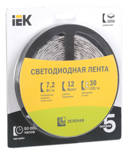 Купить IEK Лента LED 5м блистер LSR-5050G30-7,2-IP20-12V