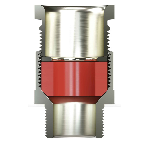 Купить DKC Взрывозащищенный кабельный ввод серии КН для небронированного кабеляМ16х1,5 D:2,8-8мм. Никелированная латунь IP66/IP68