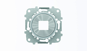 ABB SKY Moon Накладка для механизмов зарядного устройства USB, арт.8185, кольцо "хром" 2CLA868500A1401