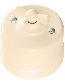 BIRONI Лизетта Пластик Слоновая кость Выключатель 2-кл B1-202-211