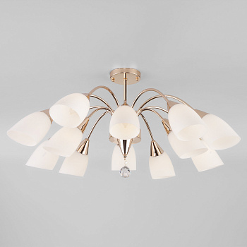 Eurosvet Потолочная люстра со стеклянными плафонами 30149 золото a043907