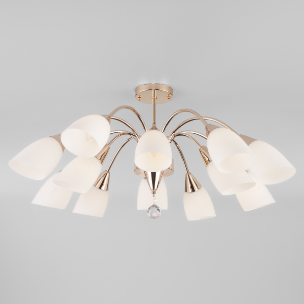 Eurosvet Потолочная люстра со стеклянными плафонами 30149 золото a043907