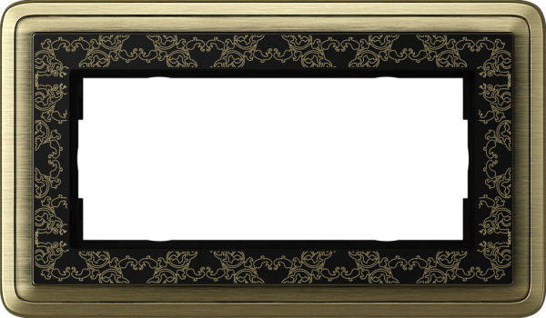 Gira ClassiX Art Бронза/Черный Рамка 2-ая без перегородки 1002662