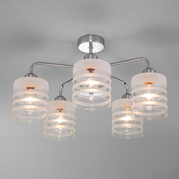 Купить Eurosvet Потолочная люстра с плафонами 30176/5 хром a054573