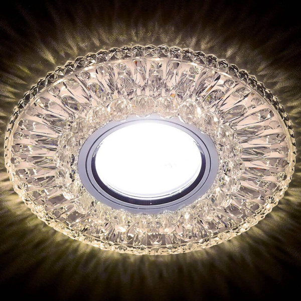 Купить Ambrella Встраиваемый точечный светильник со светодиодной лентой S380 CL/WW хром/прозрачный MR16+3W(LED WARM)