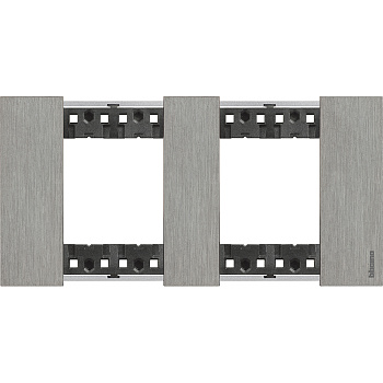 BT Living now Сталь Рамка немецкий стандарт 2 поста (2+2 мод) KA4802M2ZG