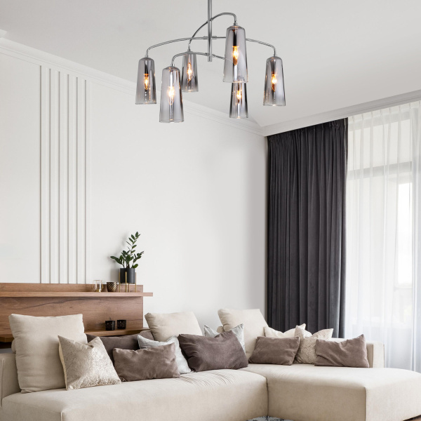 Купить Eurosvet Потолочная люстра в стиле лофт 70137/6 хром a057694