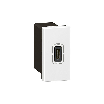 Legrand Mosaic Белый Розетка USB-C 1M 077589