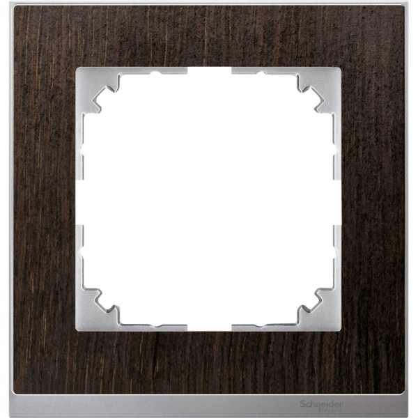 SE Merten SM M-Pure Decor Венге/Алюминий Рамка 1-ая MTN4010-3671