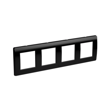 DKC Рамка на 2+2+2+2 модуля (четырехместная), черная