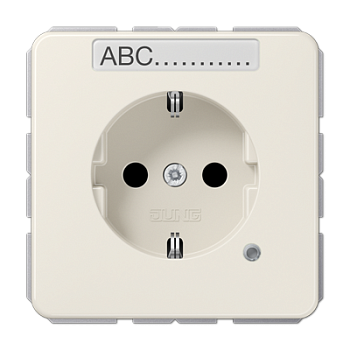 JUNG SCHUKO-розетка с полем для надписи и индикатором, слоновая кость CD1520BFNAKO
