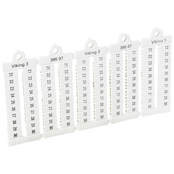 Legrand Viking 3 Листы с этикетками для клеммных блоков гориз формат шаг 5 мм цифры от 21 до 30 039507