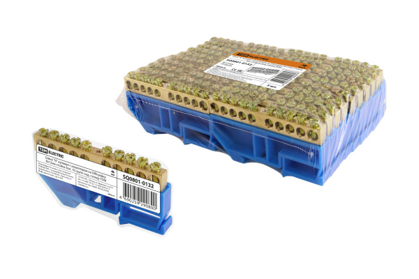 TDM Шина "N" нулевая с изолятором на DIN-рейку 8x12мм стойка бол. 10 групп инд. стикер SQ0801-0132