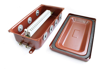 ЗЭТАРУС Коробка монтажная КМ 65-20 УХЛ1,5 IP65 металлические заглушки zeta30326