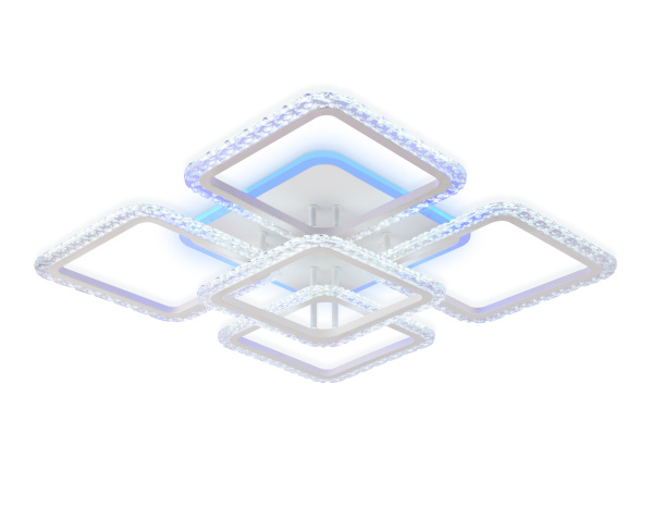 Купить Ambrella Потолочный светодиодный светильник с пультом FA5301 WH белый 140W 770*770*130 (ПДУ РАДИО 2.4)