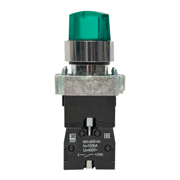 Купить Переключатель BD21 2P c зеленой подсветкой 230В NO EKF PROxima