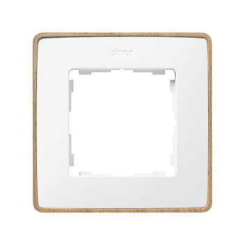 Simon 82 Detail Белый, основание дерево Рамка 1-ая 8201610-270