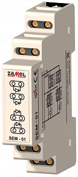 Zamel Разделитель входов 4 диода IP20 на DIN рейку SEM-01