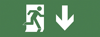 ЭРА INFO-DBA-003 Самоклеящаяся этикетка 200х60мм "Фигура/стрелка вниз" DPA/DBA