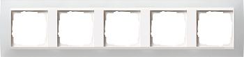 Gira Event Opaque Белый матовый/Бел.глянц. Рамка 5-ая 0215334