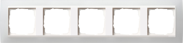 Gira Event Opaque Белый матовый/Бел.глянц. Рамка 5-ая 0215334