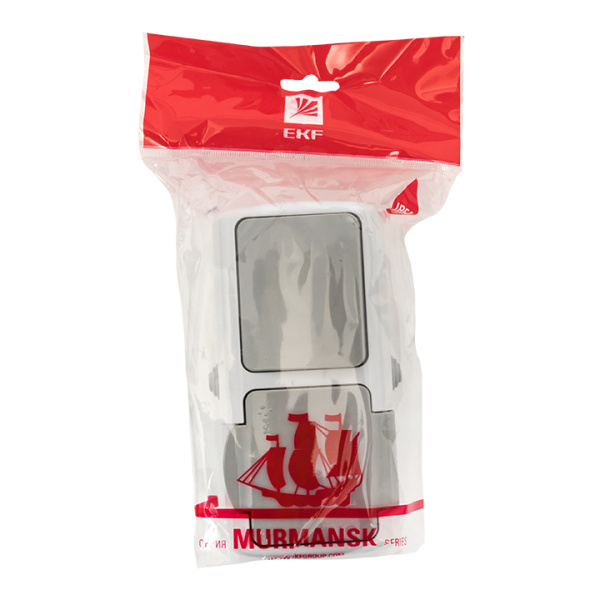 Купить EKF PROxima Мурманск Блок  розетка 1-м 16А с заземлением с крышкой+ 1-кл выключатель IP54 серый