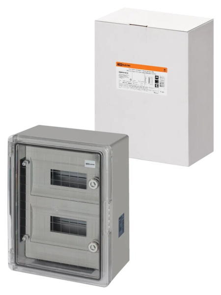 TDM Бокс ЩРН-П-24 модуля, прозр. крышка, ABS, IP65, от -45 до +75 °С, навесной, (300х400х170) SQ0933-0216