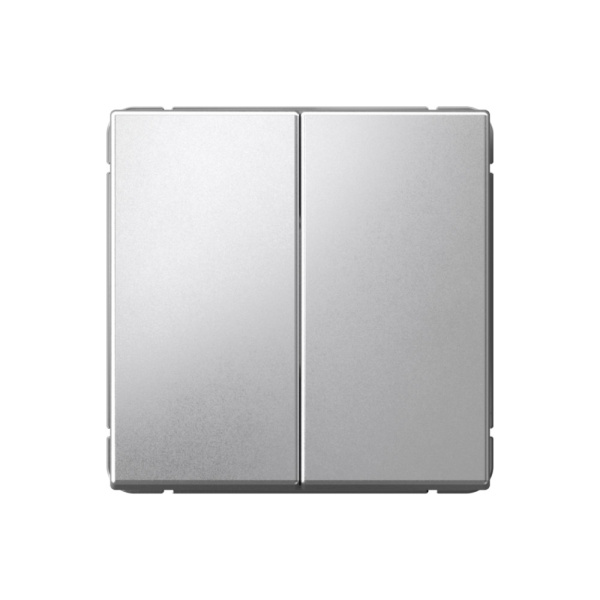 Systeme Electric ArtGallery Алюминий Выключатель 2-клавишный, сх.5, 10АХ, механизм