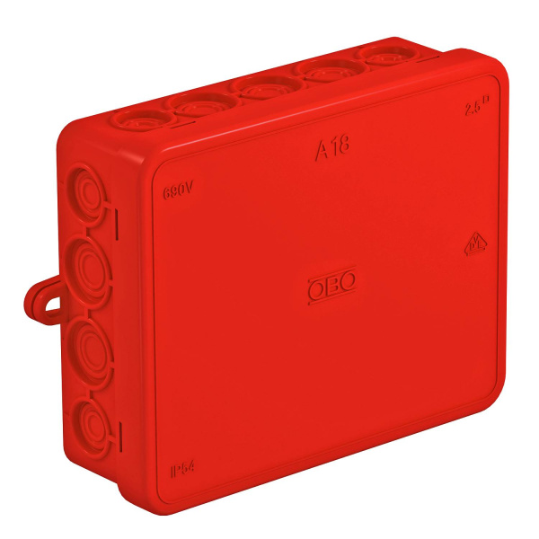 OBO Bettermann Распределительная коробка A18, 125x100x40 мм, с клеммой 2000414