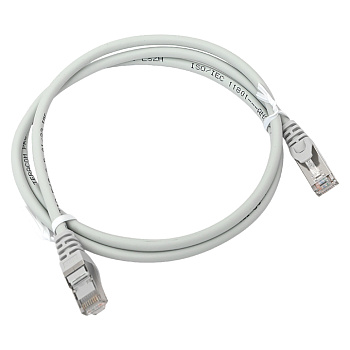 EKF Патч-корд TERACOM PRO Cat.5E экранированный FTP оболочка LSZH серый (1,0м)