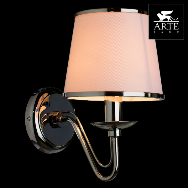 Купить Arte Lamp Aurora Хром/Белый Бра 60W E14 A1150AP-1CC