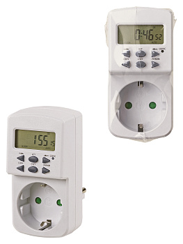 TDM Таймер розеточный ТРЭ-Н-01-1мин/7дн-10on/off-8А (недельный) упак.-термоусад.пленка "Народный" SQ1506-0102