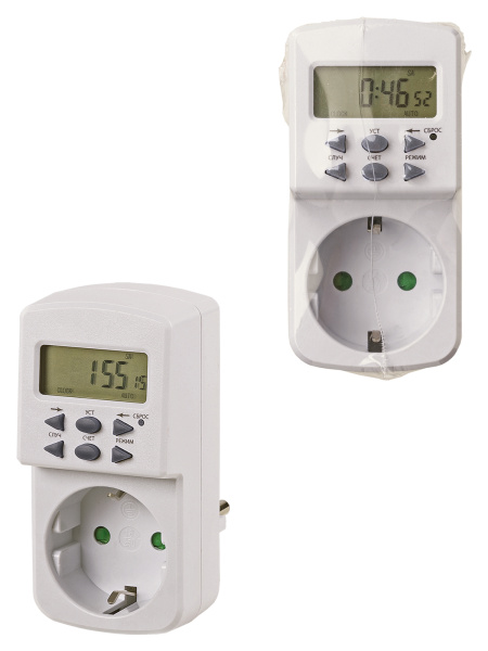 TDM Таймер розеточный ТРЭ-Н-01-1мин/7дн-10on/off-8А (недельный) упак.-термоусад.пленка "Народный" SQ1506-0102