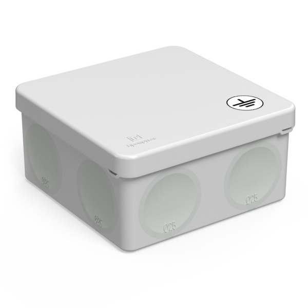 Промрукав Коробка уравнивания потенциалов (КУП) 60-0300-У для прямого монтажа двухкомпонентная безгалогенная (HF) 100х100х50 (66шт/кор)