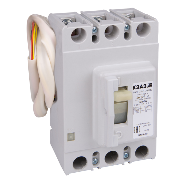 КЭАЗ Выключатель автоматический ВА51-35М1-331816-100А-1200-440DC-НР230АС/220DC-УХЛ3