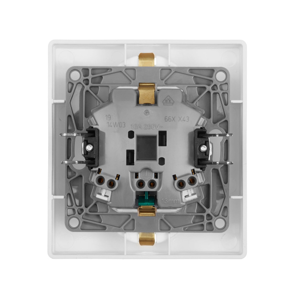 Купить Legrand Etika Белый Розетка 2-ая с/з со шторками, автоматические клеммы. 672233