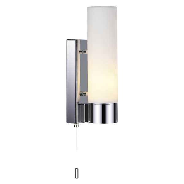 Купить Odeon Light 2660/1W ODL14 782 хром/белый Настенный светильник с выкл IP44 E27 60W 220V Tingi