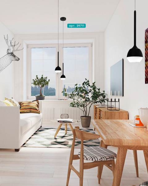 Купить Eglo 39711 Светодиодный подвес NUCETTO, 1X4,5W(LED), сталь, черный/пластик, прозрачный