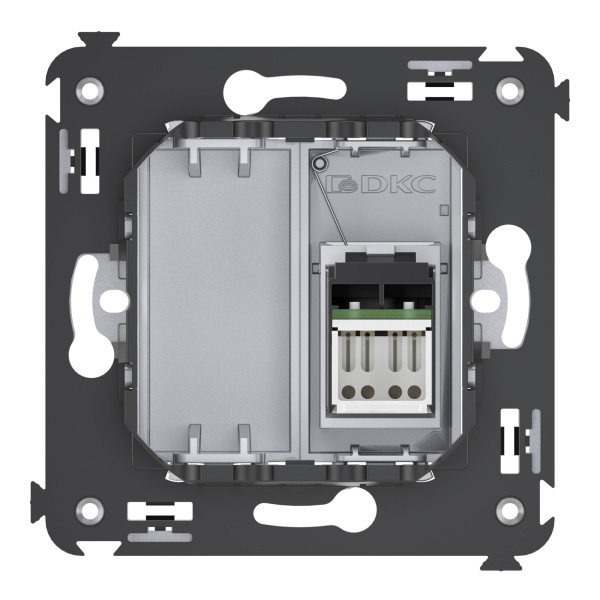 Купить DKC Компьютерная розетка RJ-45 в стену, кат.5e одинарная,"Avanti","Закаленная сталь"