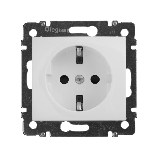 Купить Legrand Valena Бел Розетка 1-ая с/з с защитными шторками 774421