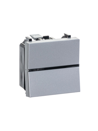 Купить ABB NIE Zenit Серебро Переключатель 1-клавишный 2 мод 2CLA220200N1301